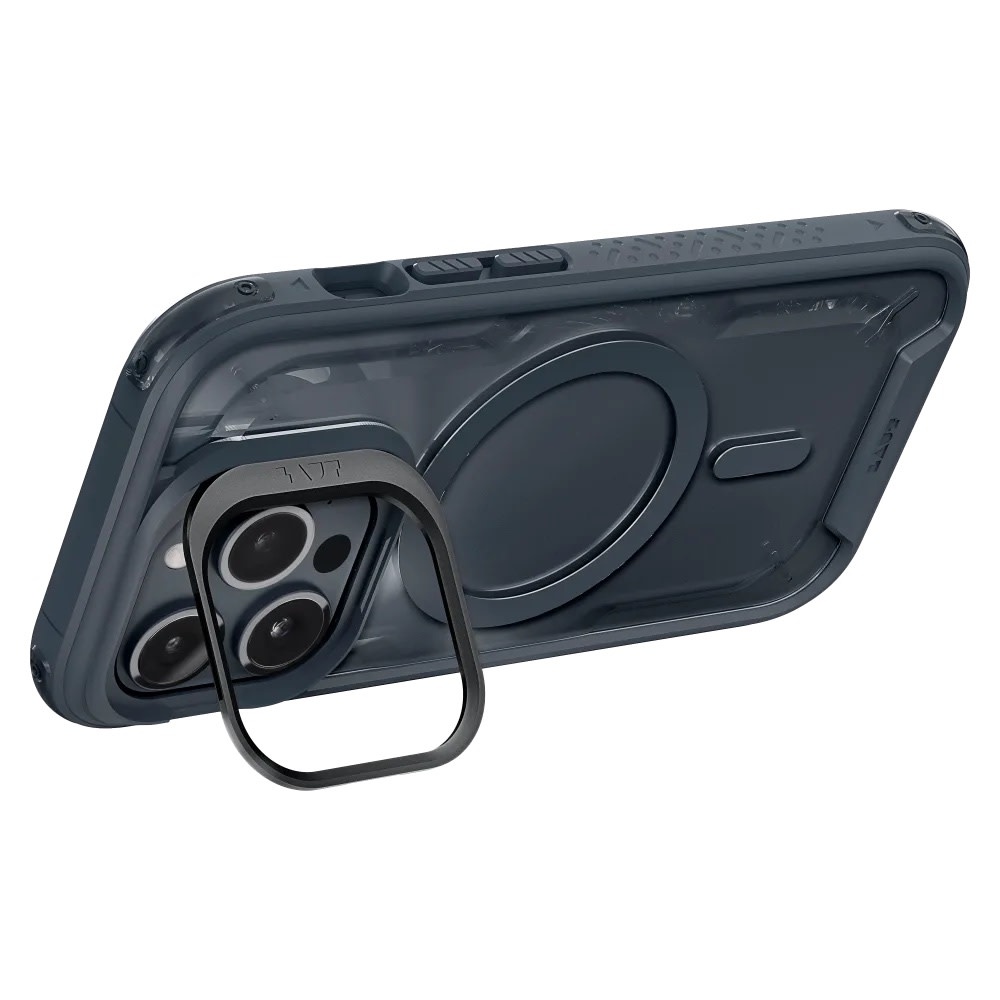 LAUT Crystal Matter MagSafe With Stand Case for  iPhone 15 Pro Max - Blue