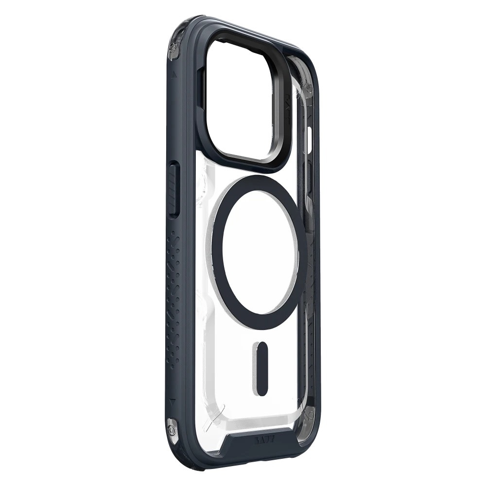 LAUT Crystal Matter MagSafe With Stand Case for  iPhone 15 Pro Max - Blue