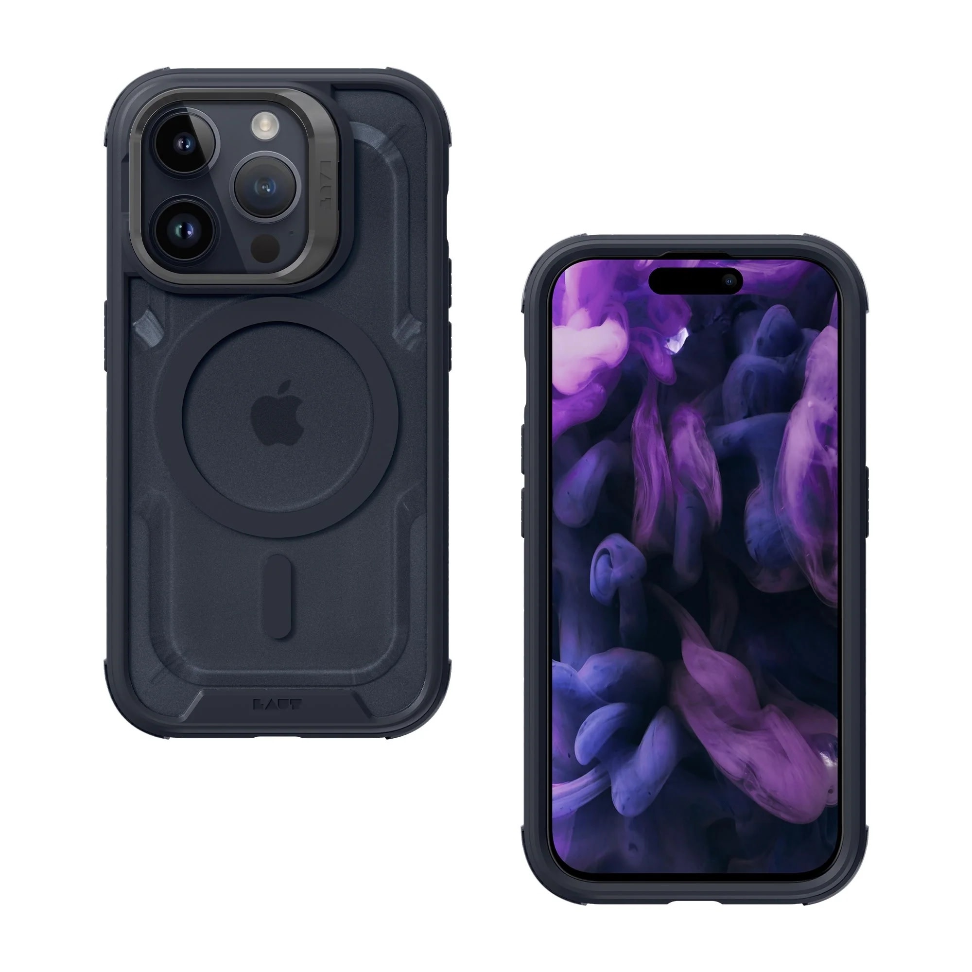 LAUT Crystal Matter MagSafe With Stand Case for  iPhone 15 Pro Max - Blue