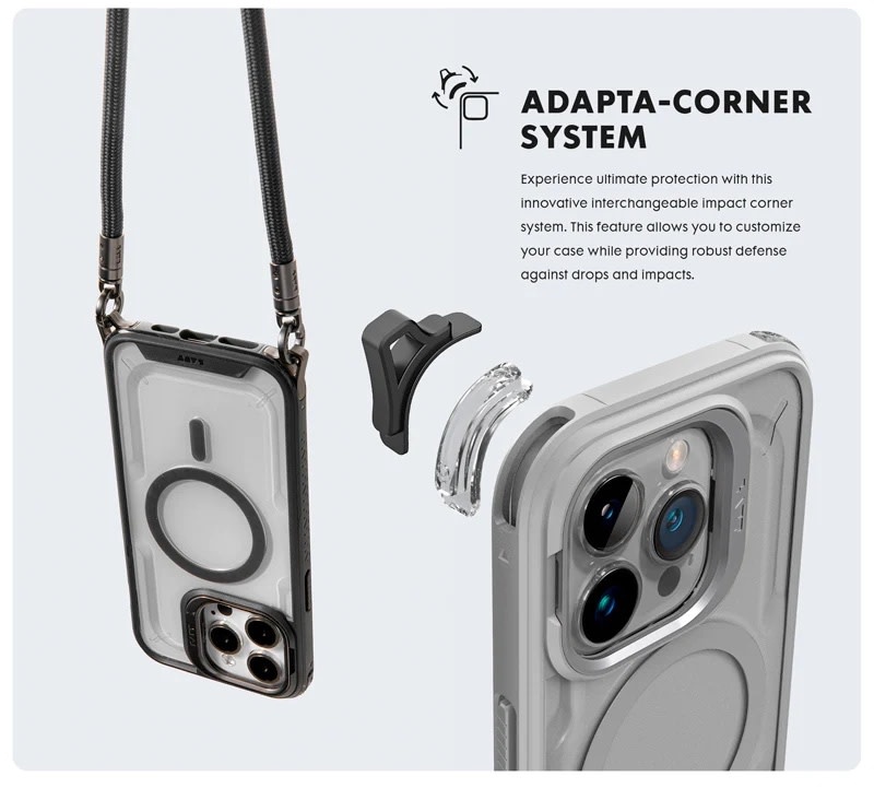 LAUT Crystal Matter MagSafe With Stand Case for  iPhone 15 Pro Max - Blue