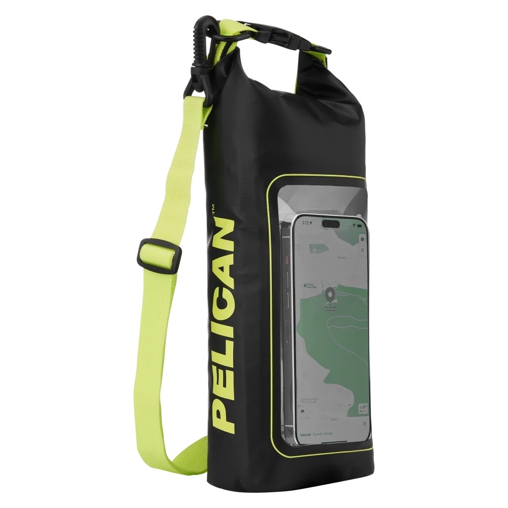 Pelican Marine Water Resistant Dry Bag 2 Liter - Black and Hi-Vis Yellow