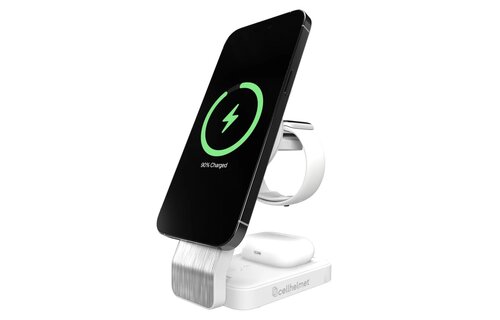 Cellhelmet 3 in 1 Charging Stand with Cable - White