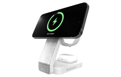 Cellhelmet 3 in 1 Charging Stand with Cable - White