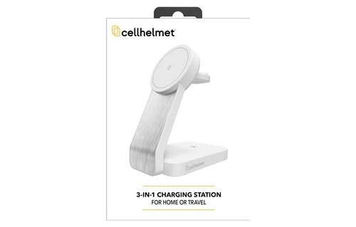 Cellhelmet 3 in 1 Charging Stand with Cable - White