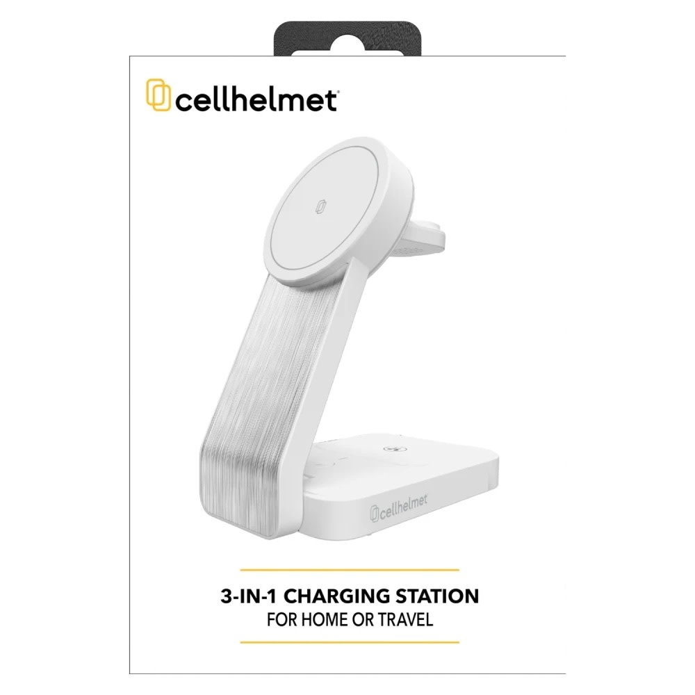 Cellhelmet 3 in 1 Charging Stand with Cable - White