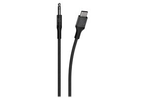 Scosche Braided USB C to 3.5mm Aux Cable 4ft - Space Gray