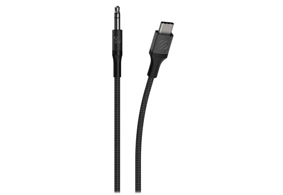 Scosche Braided USB C to 3.5mm Aux Cable 4ft - Space Gray