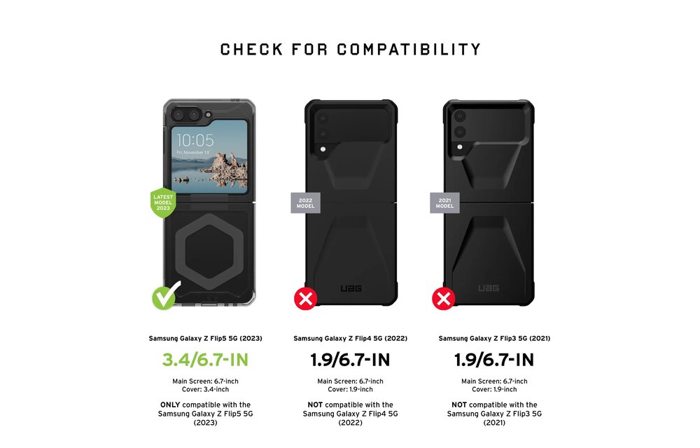 UAG Plyo Pro MagSafe Case for Samsung Galaxy Z Flip 5 - Ice/Silver