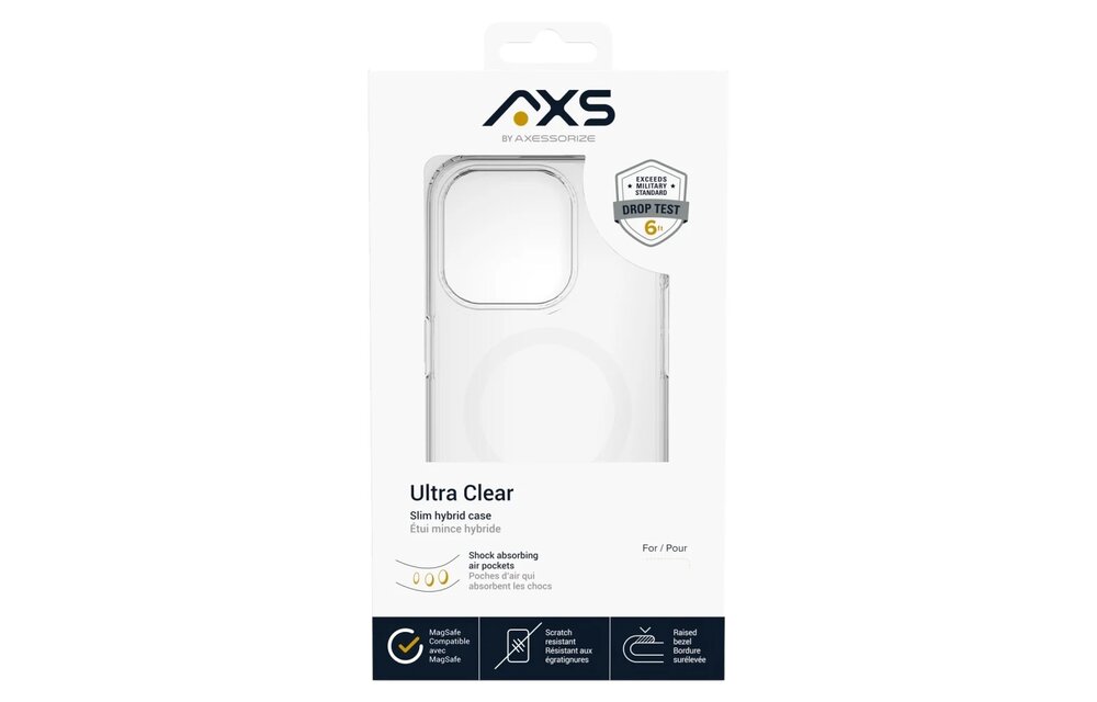 Axessorize ULTRA CLEAR MagSafe Case and Glass Screen Protector for Apple iPhone 15 Pro - Clear