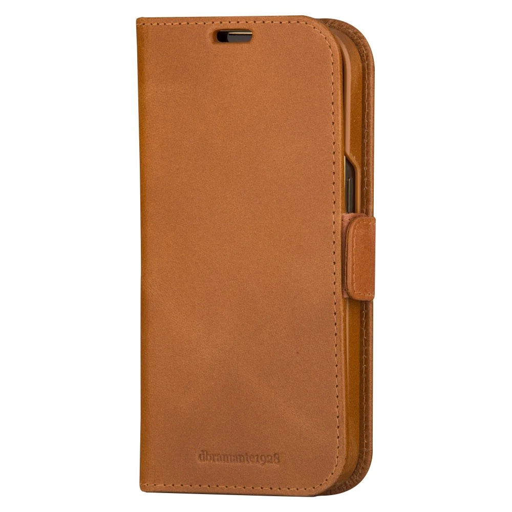dbramante1928 Lynge 2-in-1 Handcrafted Leather Wallet Case for iPhone 15 Pro Max  - Tan