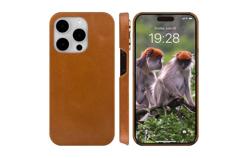 dbramante1928 Lynge 2-in-1 Handcrafted Leather Wallet Case for iPhone 15 Pro Max  - Tan