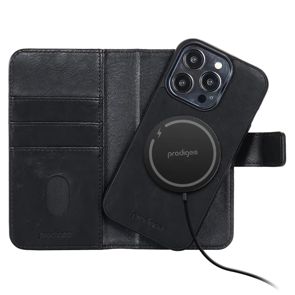 Prodigee 2-in-1 Folio Wallet MagSafe Case for iPhone 15 Pro - Black