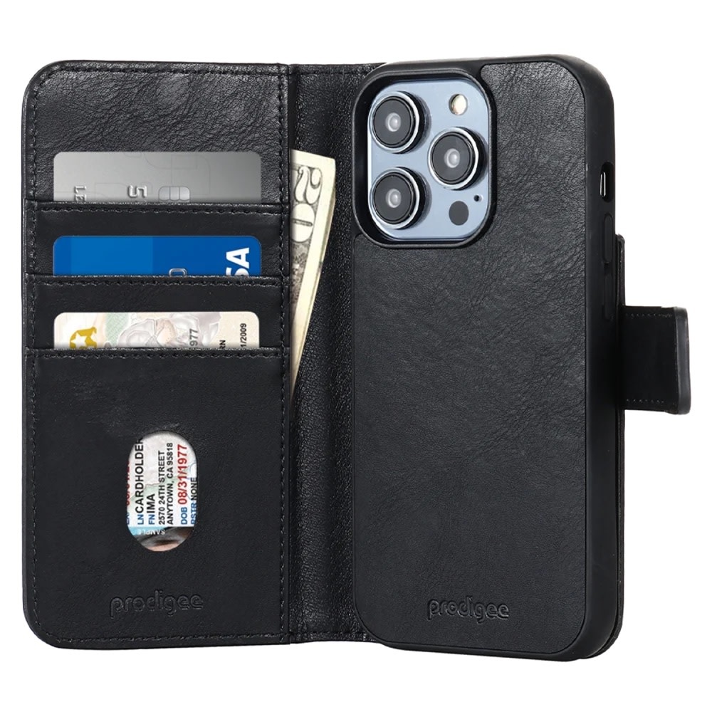 Prodigee 2-in-1 Folio Wallet MagSafe Case for iPhone 15 Pro - Black