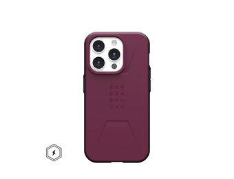 UAG Civilian MagSafe Case for Apple iPhone 15 Pro - Bordeaux