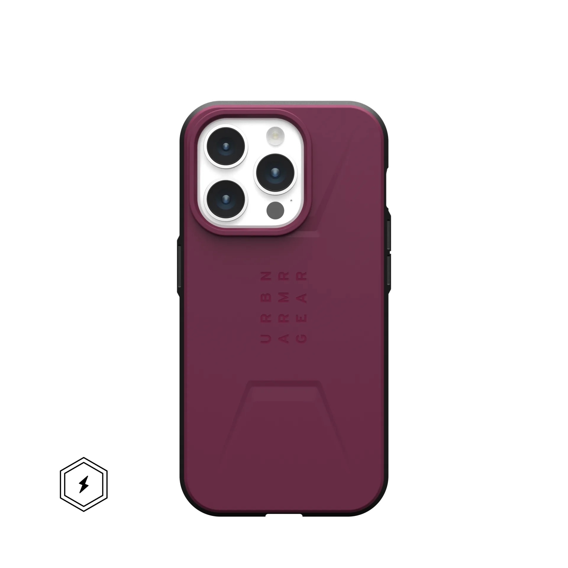 UAG Civilian MagSafe Case for Apple iPhone 15 Pro - Bordeaux