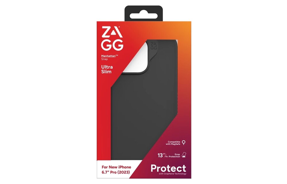 ZAGG Manhattan Snap MagSafe Case for iPhone 15 Pro Max - Black