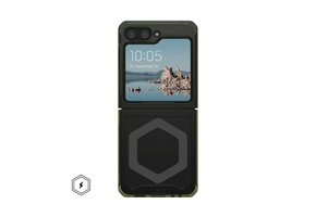 UAG Plyo Pro MagSafe Case for Samsung Galaxy Z Flip 5 - Olive and Space Grey