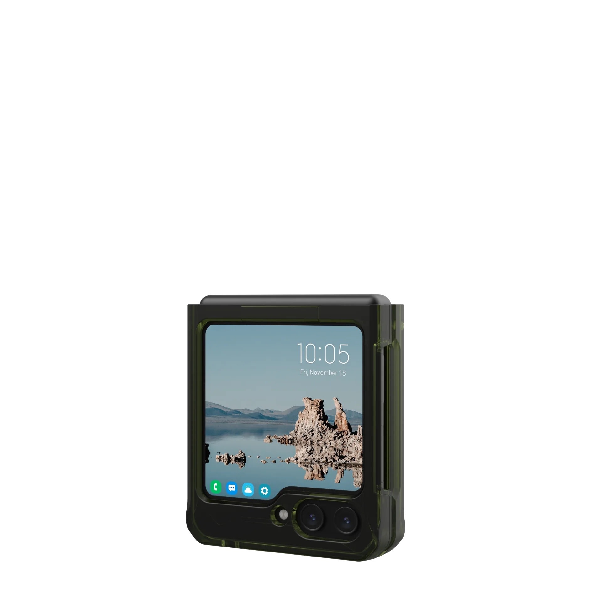 UAG Plyo Pro MagSafe Case for Samsung Galaxy Z Flip 5 - Olive and Space Grey