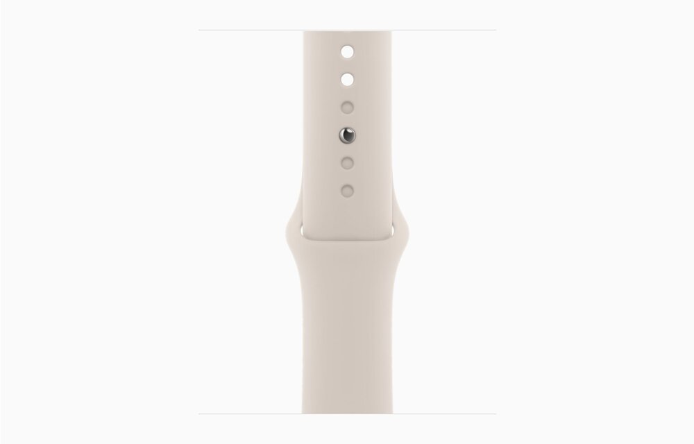 Apple Watch Series 9 GPS, 41mm starlight Aluminium Case with starlight Sport Band - S/M