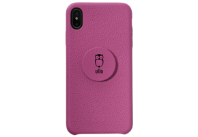 Ullu Hand Crafted Premium Leather Poppy Grip and Stand Case for iPhone X/Xs - Indian Pink