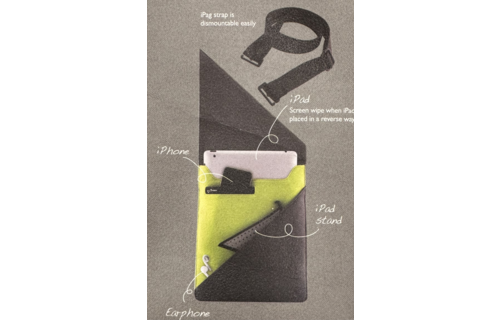 iPag light and delicate Universal Bags for iPad / Tab 8" To 11" - Gray / Green