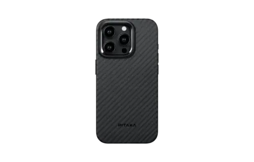 Pitaka MagEZ MagSafe Case Pro 4 for iPhone 15 Pro Max - 1500D Black/Grey Twill