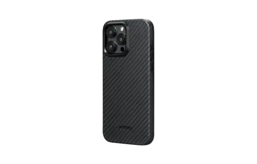 Pitaka MagEZ MagSafe Case Pro 4 for iPhone 15 Pro Max - 1500D Black/Grey Twill