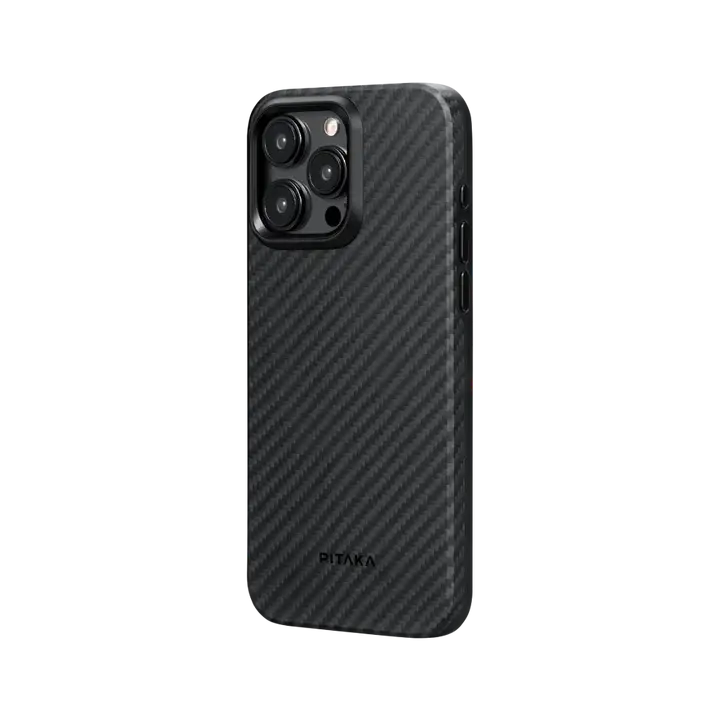 Pitaka MagEZ MagSafe Case Pro 4 for iPhone 15 Pro Max - 1500D Black/Grey Twill