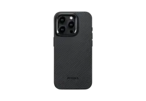 Pitaka MagEZ MagSafe Case Pro 4 for iPhone 15 Pro - 600D Black/Grey Twill