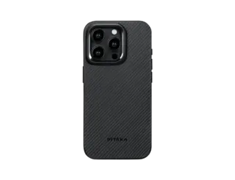 Pitaka MagEZ MagSafe Case Pro 4 for iPhone 15 Pro - 600D Black/Grey Twill