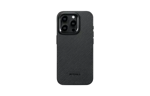 Pitaka MagEZ MagSafe Case Pro 4 for iPhone 15 Pro - 600D Black/Grey Twill
