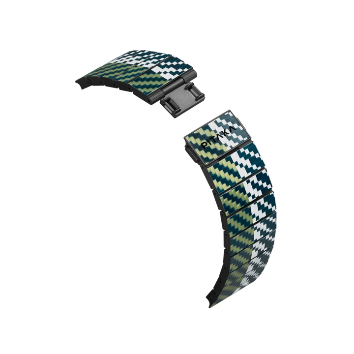 Pitaka Chroma Carbon Fiber Poetry Link Bracelet Band for Apple Watch Ultra 49mm & 42,44,45.46mm / 38,40,41.42mm - Wind