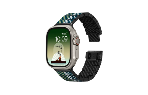 Pitaka Chroma Carbon Fiber Poetry Link Bracelet Band for Apple Watch Ultra 49mm & 42,44,45.46mm / 38,40,41.42mm - Wind