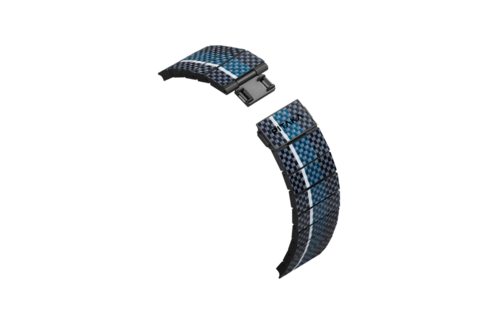 Pitaka Chroma Carbon Fiber Poetry Link Bracelet Band for Apple Watch Ultra 49mm & 42,44,45/46mm / 38,40,41/42mm - Moon