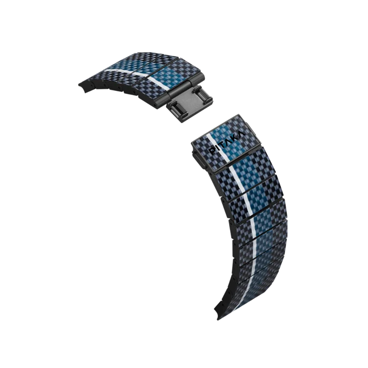 Pitaka Chroma Carbon Fiber Poetry Link Bracelet Band for Apple Watch Ultra 49mm & 42,44,45/46mm / 38,40,41/42mm - Moon
