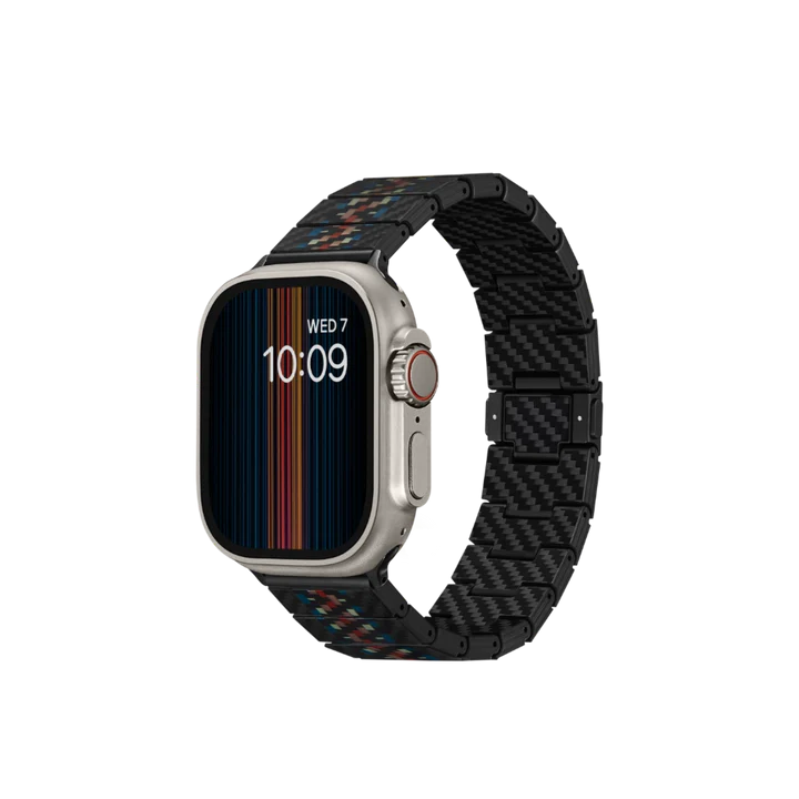 Pitaka Carbon Fiber Link Bracelet Band for Apple Watch Ultra 49mm & 42,44,45.46mm / 38,40,41,42mm - Rhapsody