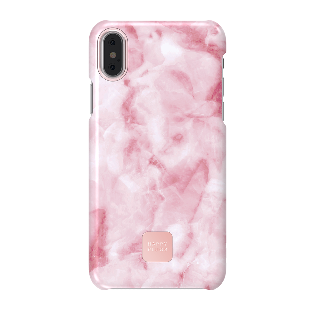 Happy Plugs iPhone Xs Max Slim Case - Pink Marble