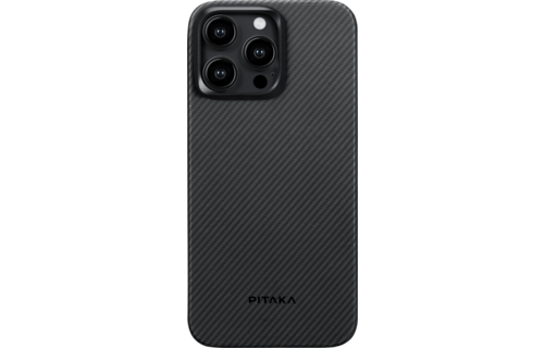 Pitaka MagEZ MagSafe Case 4 for iPhone 15 Pro - 600D Black/Grey Twill