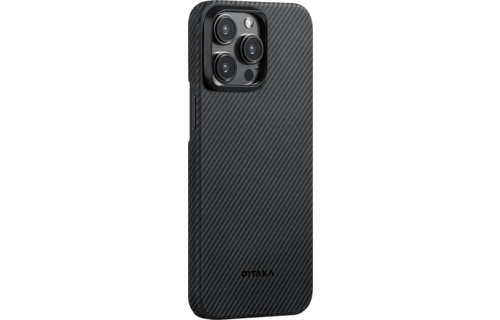 Pitaka MagEZ MagSafe Case 4 for iPhone 15 Pro - 600D Black/Grey Twill