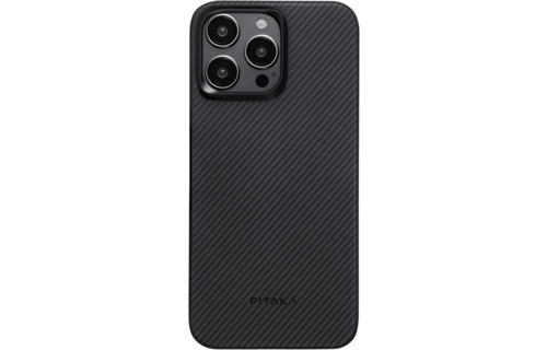 Pitaka MagEZ MagSafe Case 4 for iPhone 15 Pro - 600D Black/Grey Twill