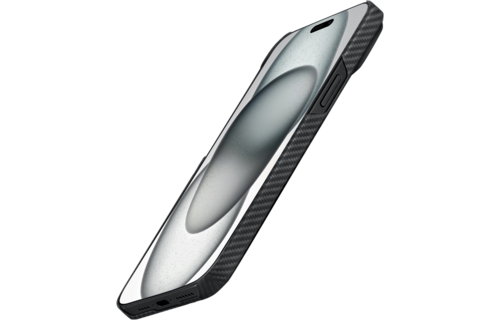 Pitaka MagEZ MagSafe Case 4 for iPhone 15 Pro - 600D Black/Grey Twill