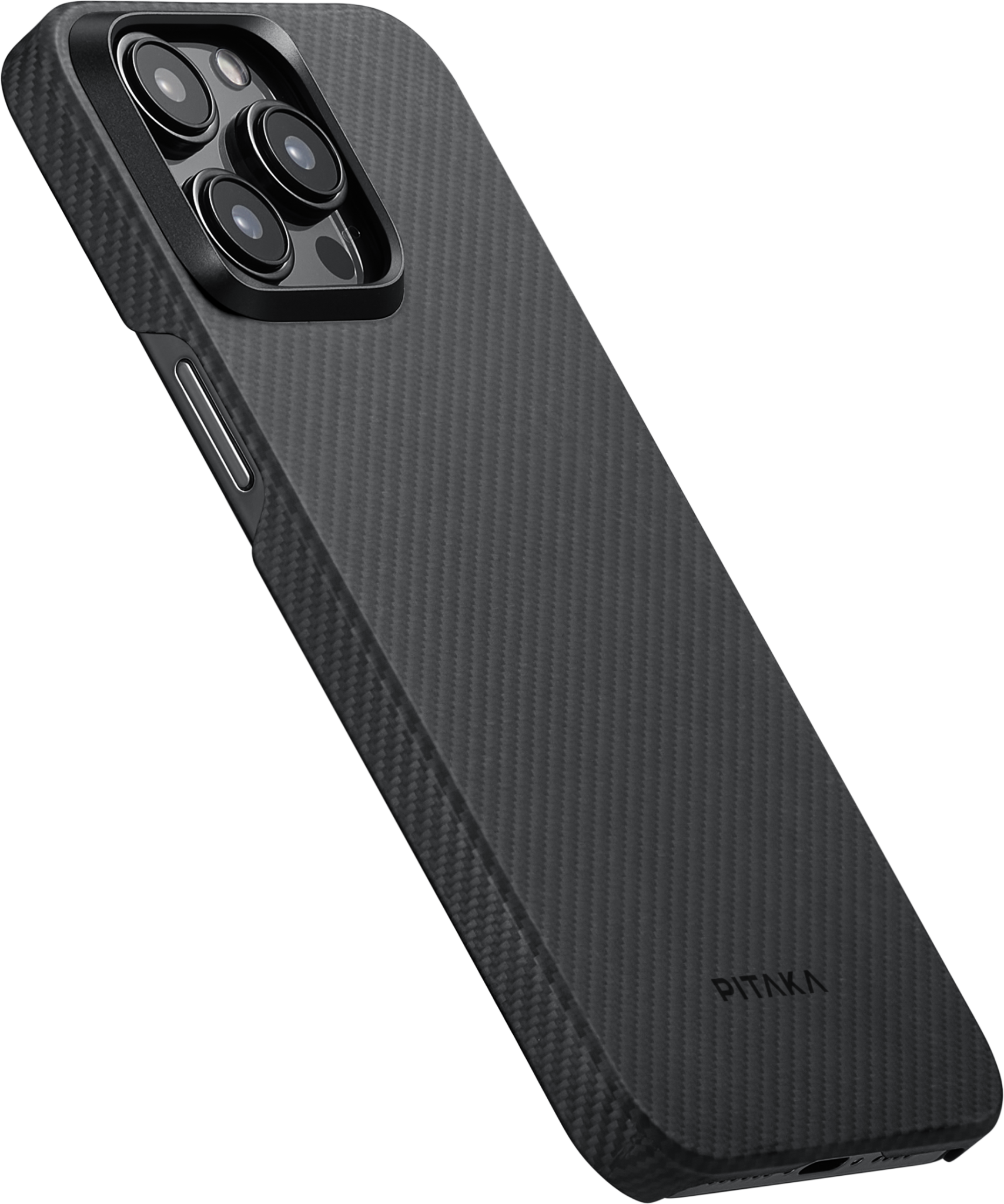 Pitaka MagEZ MagSafe Case 4 for iPhone 15 Pro - 600D Black/Grey Twill