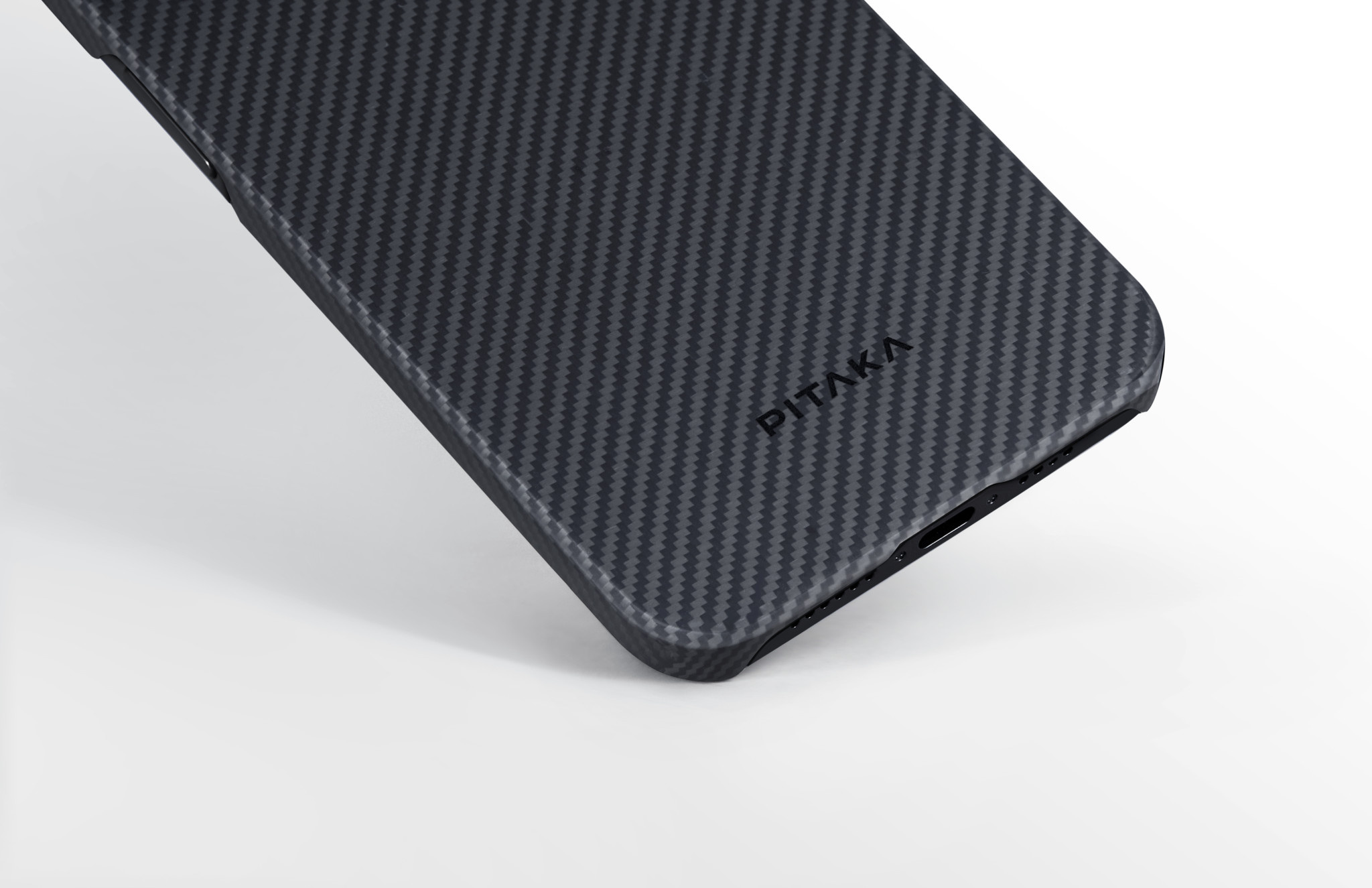 Pitaka MagEZ MagSafe Case 4 for iPhone 15 Pro - 600D Black/Grey Twill