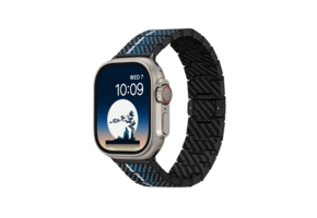 Pitaka Chroma Carbon Fiber Poetry Link Bracelet Band for Apple Watch Ultra 49mm & 42,44,45/46mm / 38,40,41/42mm - Moon