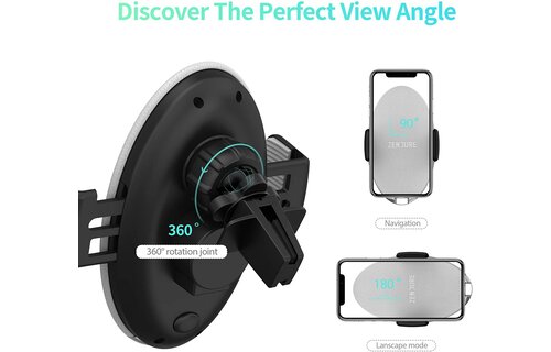 Zendure Q7 Wireless Charger Car Mount with Qu Compatibility - Grey