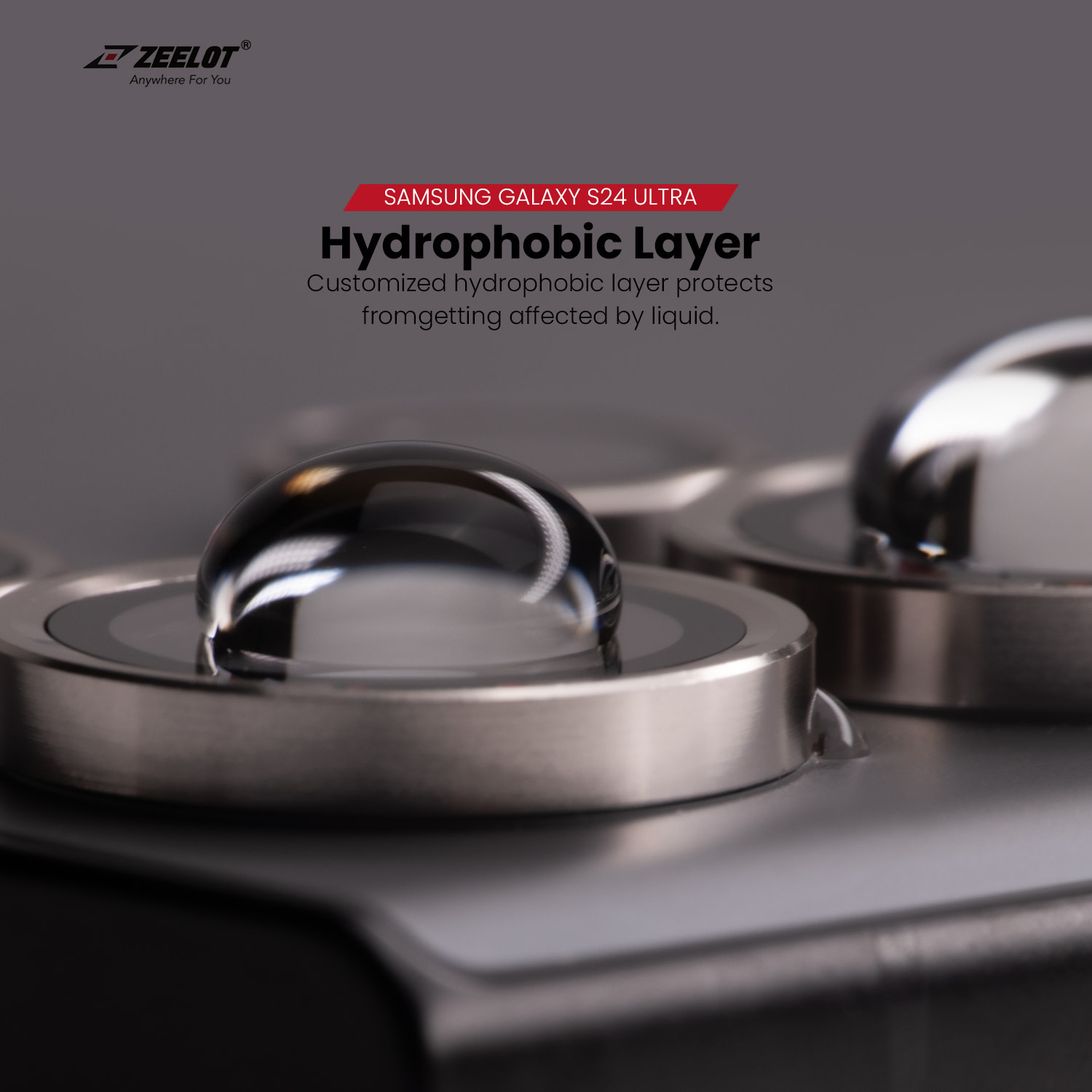 ZEELOT Pishield Titanium Alloy Lens Protector for Samsung Galaxy S24 Ultra - Iridescent