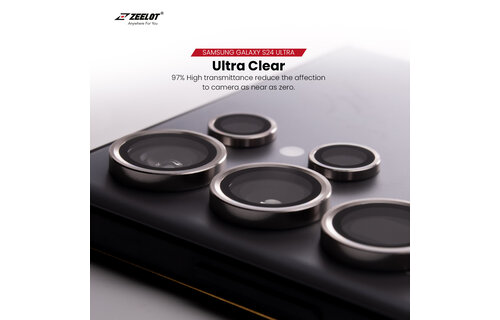 ZEELOT Pishield Titanium Alloy Lens Protector for Samsung Galaxy S24 - Black