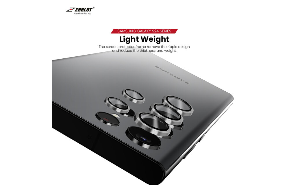 ZEELOT Pishield Titanium Alloy Lens Protector for Samsung Galaxy S24 - Black