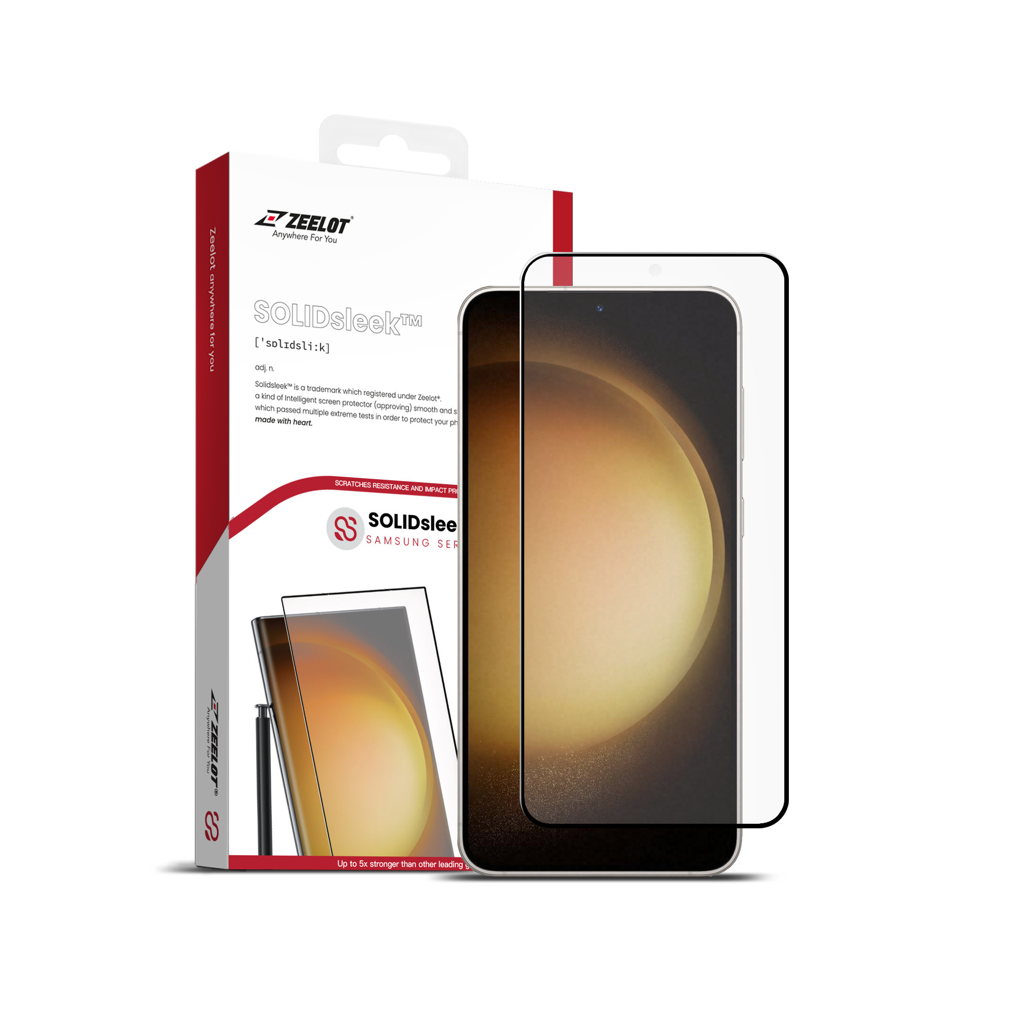 ZEELOT SOLIDsleek 2.5D Tempered Glass Screen Protector for Samsung Galaxy S24 / S25 - Matte Clear