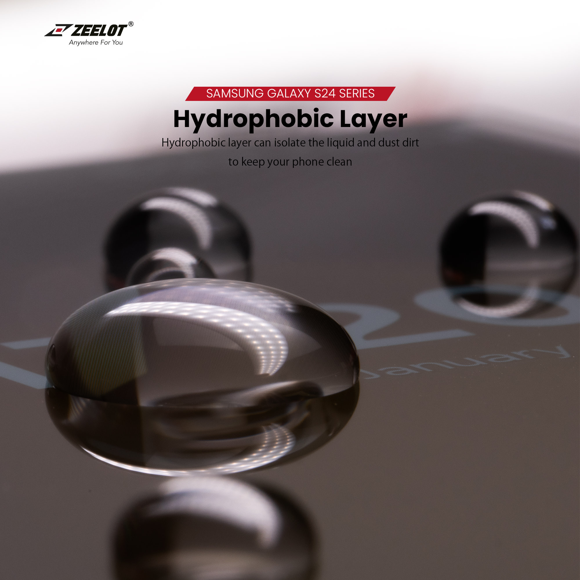 ZEELOT SOLIDsleek 2.5D Tempered Glass Screen Protector for Samsung Galaxy S24 / S25 - Matte Clear